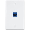 Newhouse Hardware Ethernet Wall Plate, White, 1-Pack