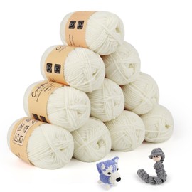 Coopay Wool for Crochet, 450 g (10 x 45 g) Soft Crochet Yarn, 5 Faiding Wool for Knitting, Baby Wool for Crochet for Beginners, Super Soft Crochet Yarn, Baby Wool for Crochet and Knitting Project