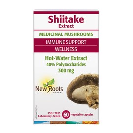 New Roots Shiitake Medicinal Mushrooms - 60 Capsules - Mushrooms Fresh Shiitake Mushroom Extract - Immune Support Supplement - Antioxidants Supplement for Men and Women - Shiitake Mushrooms Capsules