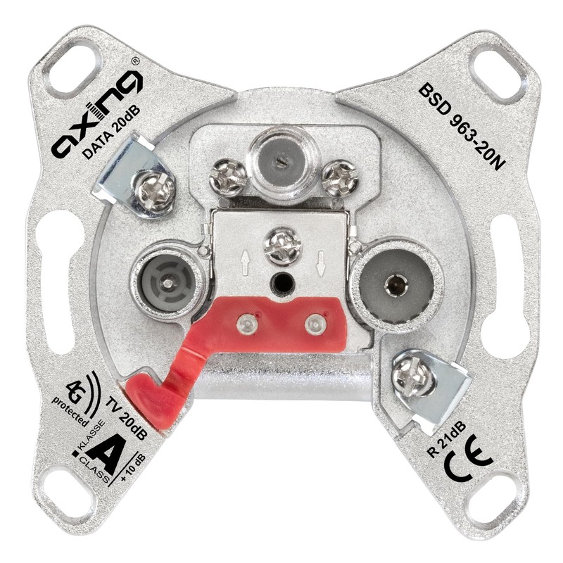 Axing BSD 963-00 Multimedia Antenna Socket Single Socket Pass-Through Socket
