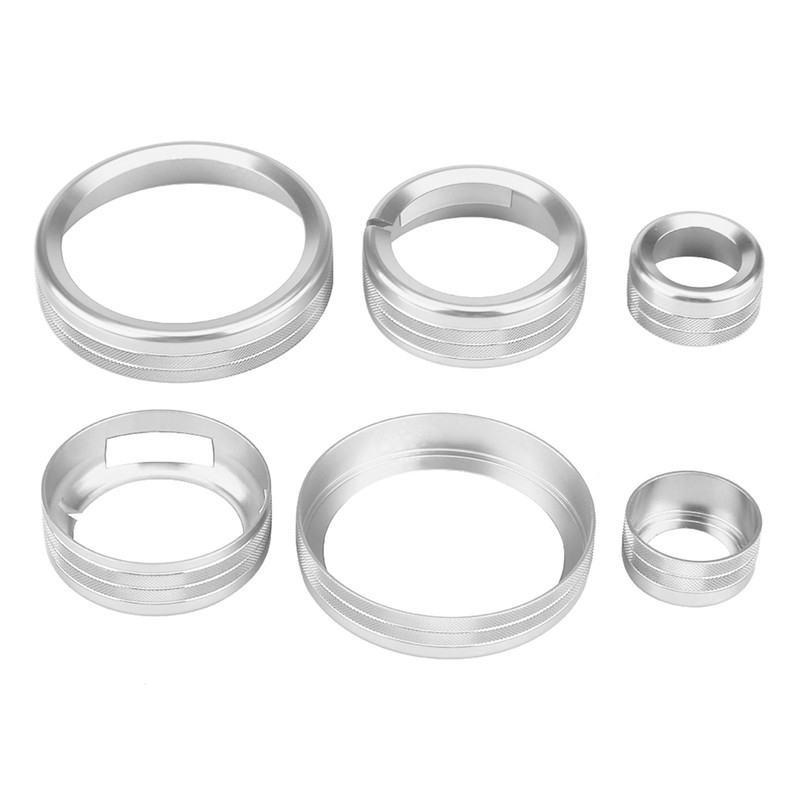 3Pcs Car Center Control Multimedia Knob Circle Cover Trim for