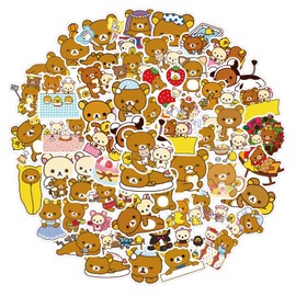 50 PCS Cute Bear Stickers, Vinyl Waterproof for Laptop, Fashion Skateboard, Luggage, Water Bottles, Bumper, Perfect DIY Gift Set Party Supplies