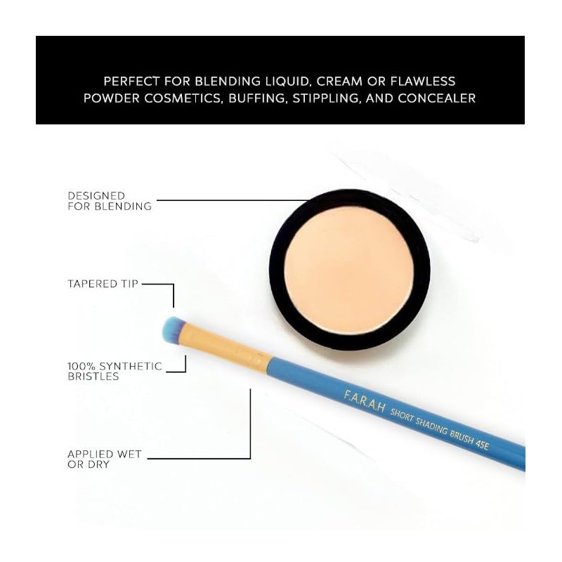 F.A.R.A.H Premium Short Shading Brush 45E (Blue)