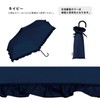 [2022] Wpc. 801-134 Parasol, Classic Ruffle, Mini, Navy, 19.7 inches