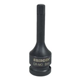 M8 x 78mm 1/2" Drive Extra Long Impact Impacted Allen Hex Key Socket Bergen