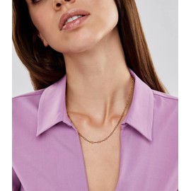 Jewelry Atelier Gold Chain Necklace Collection for Women and Men - Box, Clip & Cable, 18 Inches, Gold, No Gemstone