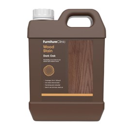 Furniture Clinic Wood Stain | Dark Oak | Water Based | Fast Drying, Low Odor, & Non-Toxic | for Indoor & Outdoor Furniture and More | Multiple Finishes | (85oz / 2.5L)