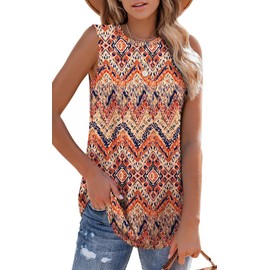 OFEEFAN Tank Top for Women Loose Fit Summer Tank Tops for Women Resort Wear for Women 2025 Boho Tops M