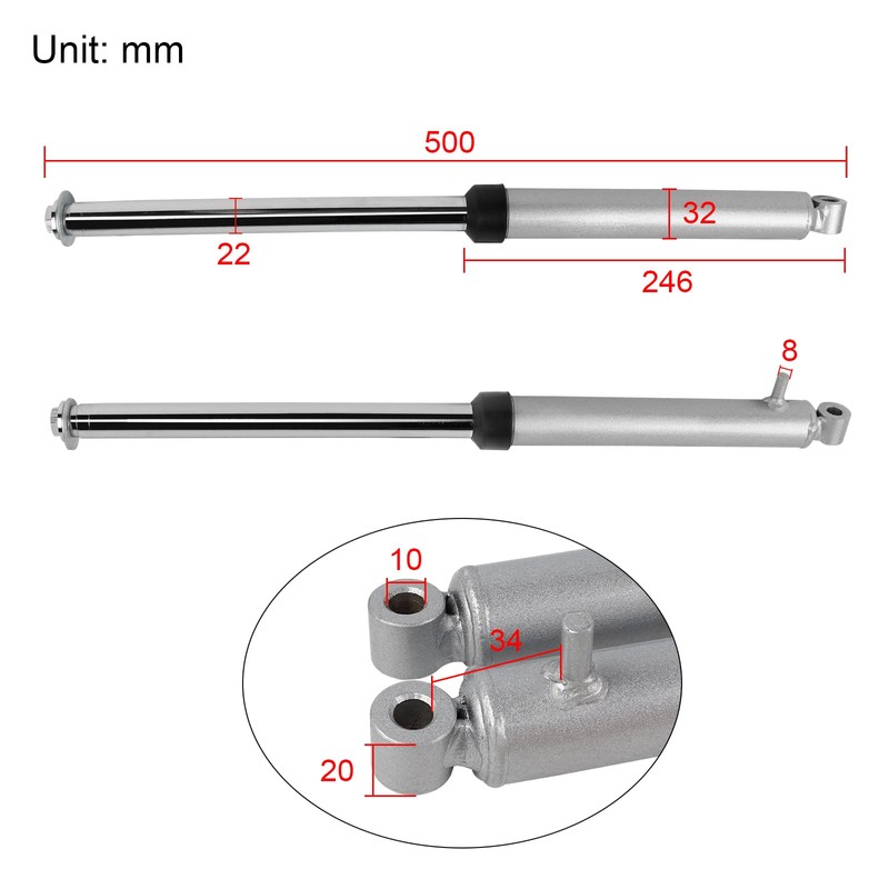 FLYPIG Pair of Front Fork Set Strut Set Left and