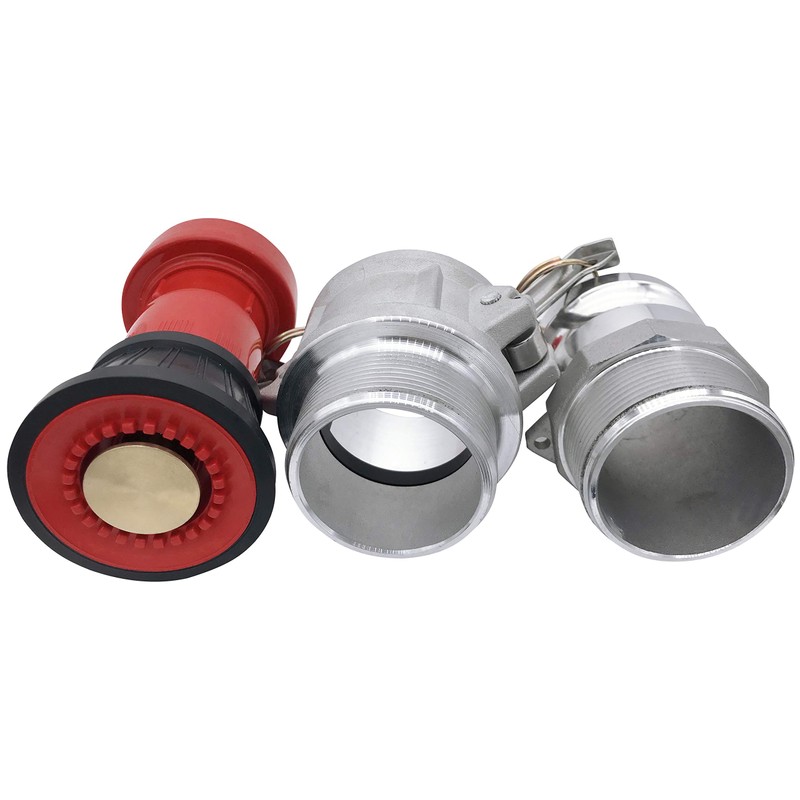 SpringSpray 2" NPSH Heavy-Duty Industrial Fire Hose Nozzle with 2