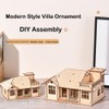 Fokkah 3D Puzzles for Adults,Modern Villa Wooden Model Kits,Gift on