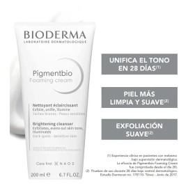 Bioderma Pigmentbio Foaming Cream Limpiador Iluminador Nocturno, Todo Tipo de Piel, 200 ml