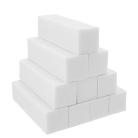 SUSSURRO Pack of 10 White Buffer Sanding Blocks Polishing Block Buffer Sponge Nail File Buffer Sanding Blocks Nail File Manicure Tool