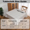 Gernaice Plaid 70x70 Inch Square Tablecloth, Farmhouse Embroidered Fabric Checkered