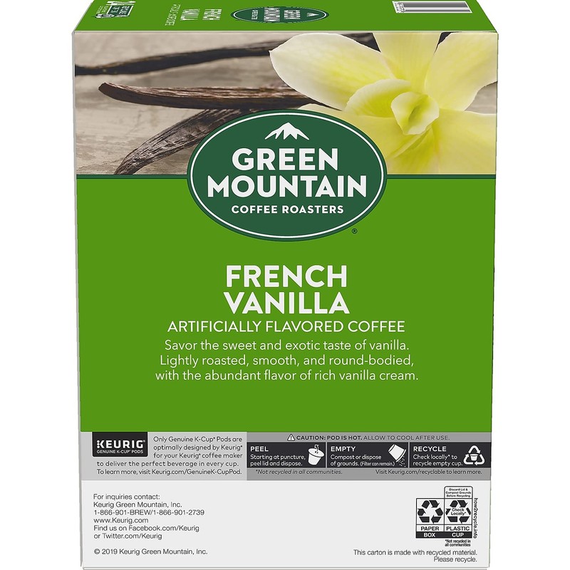 Green Mountain Coffee Roasters French Vanilla, Single-Serve Keurig K-Cup Pods,