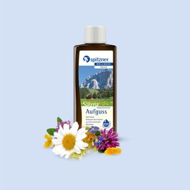 Spitzner Saunaaufguss Alpenkräuter kühl-frisch 190 ml – Wellness Sauna Aufguss, Allgäu Kräuter Saunaduft Konzentrat, erfrischend und entspannend, naturreines Saunaöl