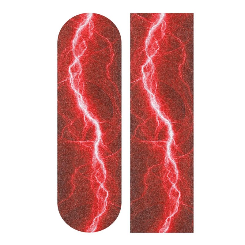 Nander Thunder Lightning Red Skateboard Grip Tape Sheet,Non Slip Waterproof