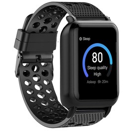 Lamshaw Compatible with 3Plus Vibe Plus Bands, Silicone Replacement Wristbands Sport Strap with Metal Buckle Compatible with 3Plus Vibe Plus/Vibe+ / Vibe Lite/Vibe Pro Smartwatch (Black)
