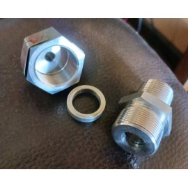 Oseco T215011101 316 SS  Threaded Rupture Disc Holder 1/4" MPT IN, 1/2" MPT OUT