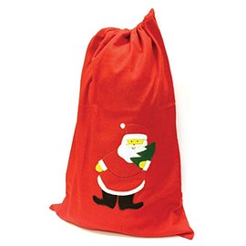Pack of 2 Jumbo Contemporary Xmas Tree Red Felt Santa Sacks