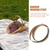 STOBOK Bamboo Weaving Strip Roll Flat Bamboo Strip for Basket
