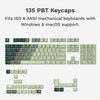 Glorious Alpine Forest GPBT Gradient Keycaps, 135-Key PBT Keycap Set,
