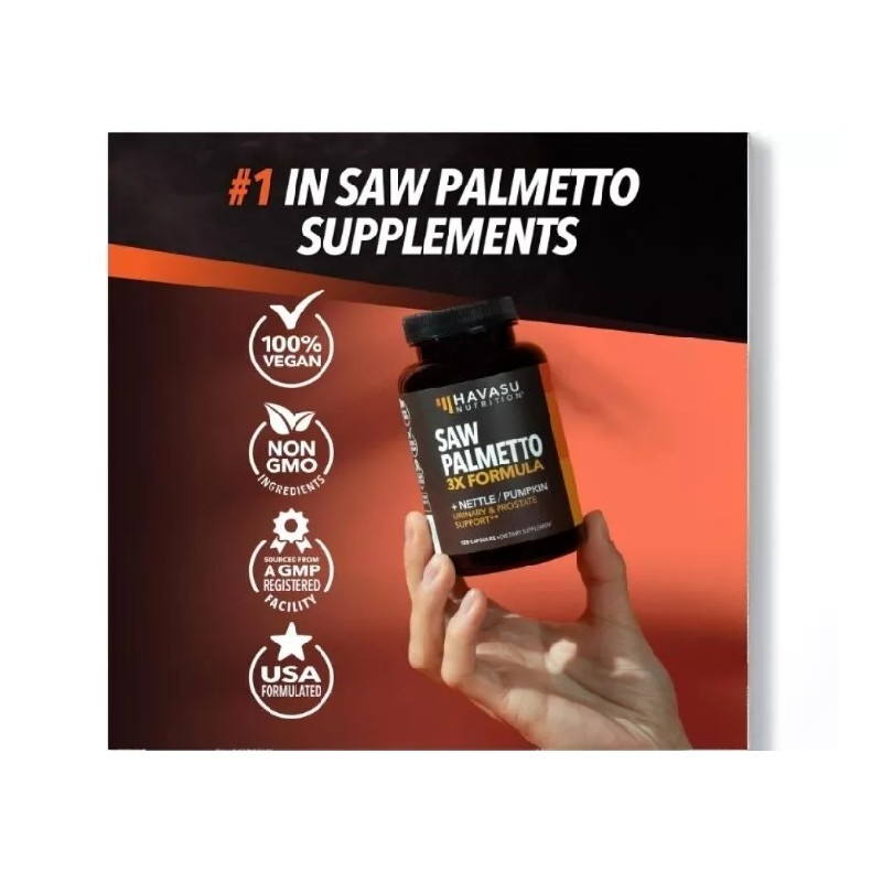 Havasu Nutrition, 2 PACK, Saw Palmetto 3X Formula, 120 caps