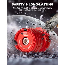 Kemimoto 8MM Swingarm Spools Slider Universal M8 RED, Compatible with CBR 600 F2 F3 F4 F4i CBR600RR CBR1000RR GSXR600 GSXR750 GSXR1000 GSXS750 SV650 ZX6R ZX10R Z650 Z900 Z1000 EX400 EX650 Daytona