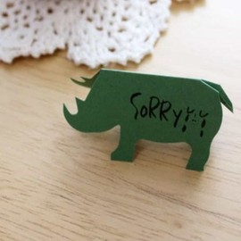Rhino Memo Cards 25 Sheets 10 Pack Celebration Cards Cute Memo Pads Thank You Cards Event Cards Cute Memo Pads Celebration Cards Animal Cards