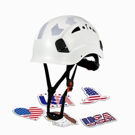 GardenPal Industrial Safety Helmet Hard Hat Adjustable Lightweight, Adjustable Ventilation System, ABS 6-Point Suspension Reflective Design Hard Hat with Stickers Head Protection ANSI Z89.1 Certified