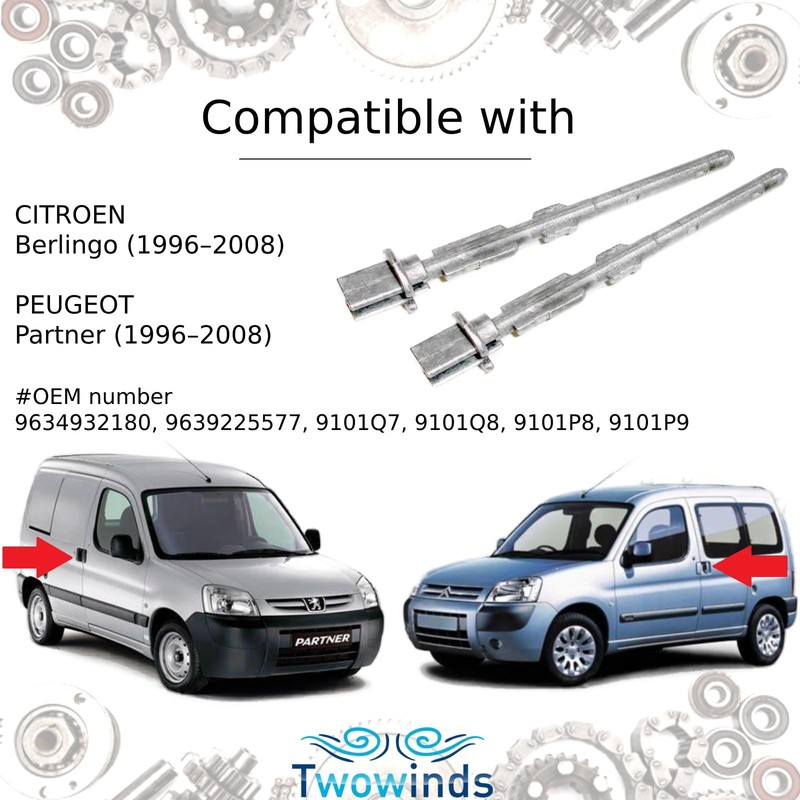 Autoparts - 2x Door lock repair Pin sliding side door