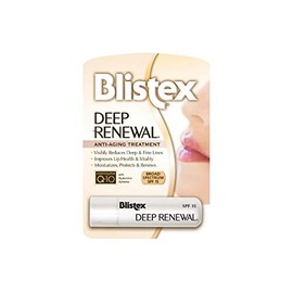Blistex Deep Renewal Lip Protector Solar Balm, 0.13 onzas (0.13 oz) (paquete económico de 4)