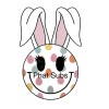Unbranded Sublimation Print Smiley Easter Bunny Ready To Press Heat Transfer