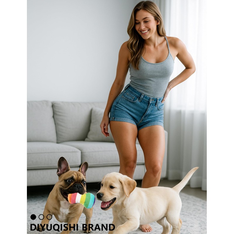 DIYUQISHI 3-Pack Puppy Toys for Teething - Squeaky Chew Toy