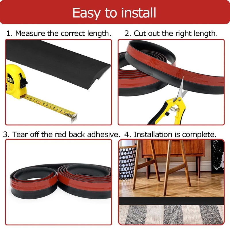 Aroilder Carpet Floor Transition Strip 10Ft, Self-Adhesive Carpet to Tile