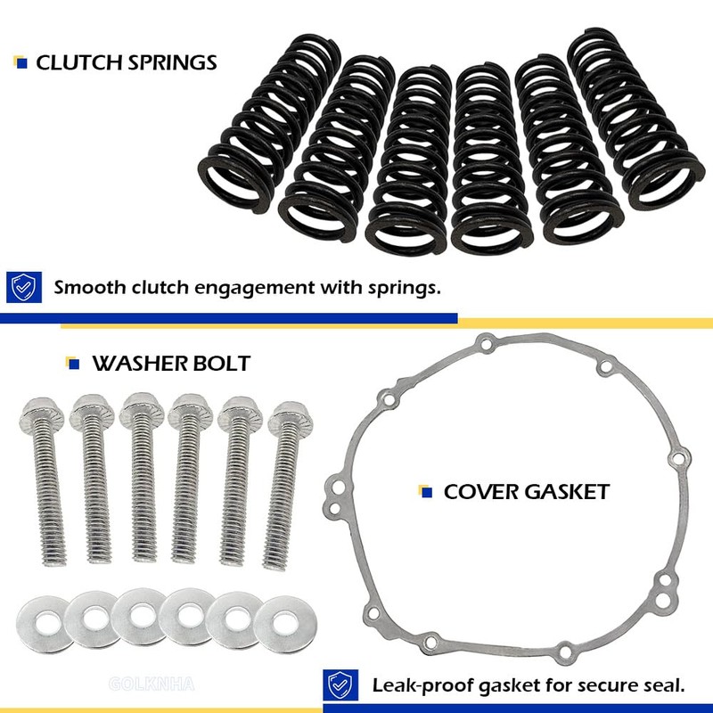 GOLKNHA Clutch & Gasket Kit Compatible with Yamaha YZF R6