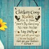 RED OCEAN Chicken Coop Rules Funny Chicken Sign For Hen