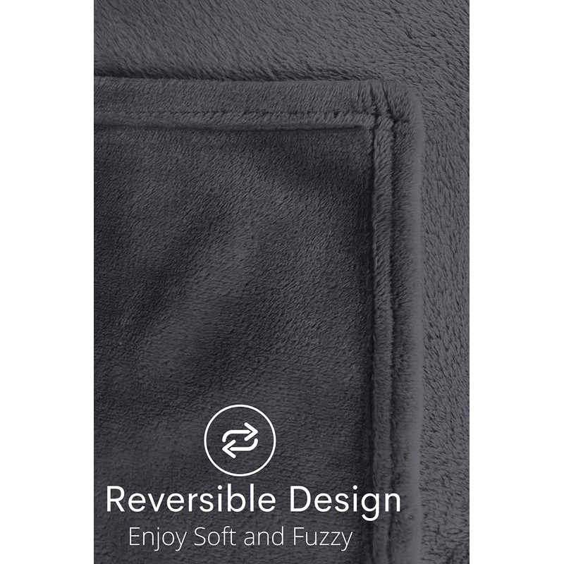 Pagnanno. Flannel Fleece Mink Throw Pack of 2 - Sofa/Bedspread/travel