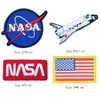 4 PCS Space Shuttle and USA Flag Patch, Compatible with