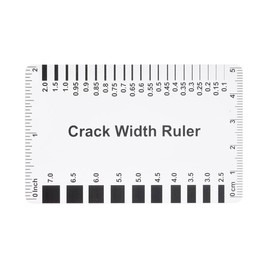 (Pack of 10) Aspire Concrete Crack Width Ruler, Range 0.004-0.100"(0.10-2.50mm) and Range 0.1-7.0 mm-Gloss Clear B