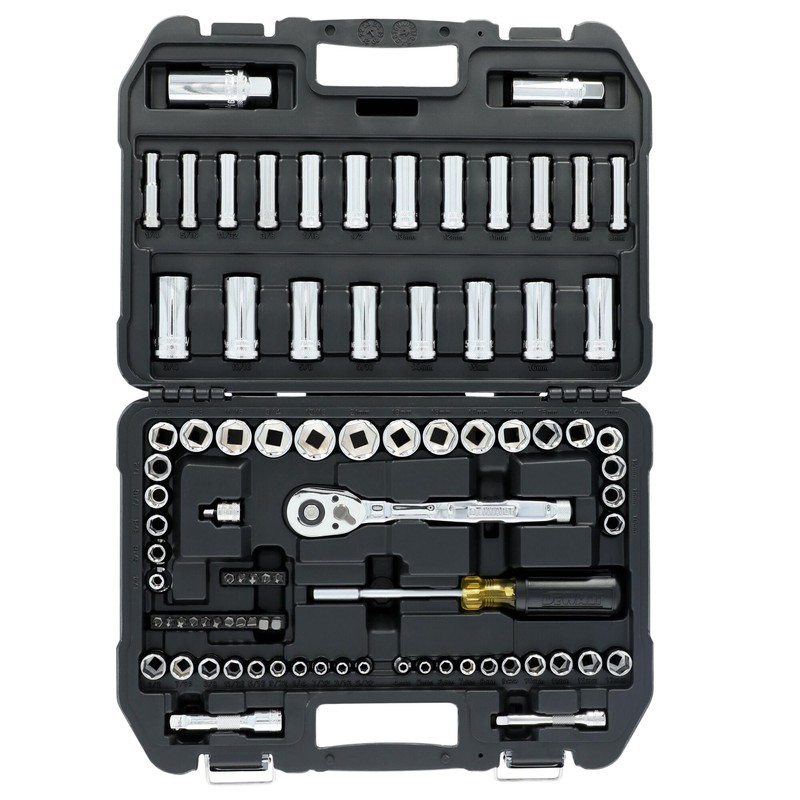 DEWALT Mechanics Tool Set, 1/4 Inch Drive, SAE/Metric Set, 84