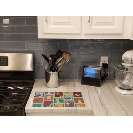 Caroline's Treasures MLM1120LCB Lots of Old English Sheepdog Glass Cutting Board Large Decorative Tempered Glass Kitchen Cutting and Serving Board Large Size Chopping Board