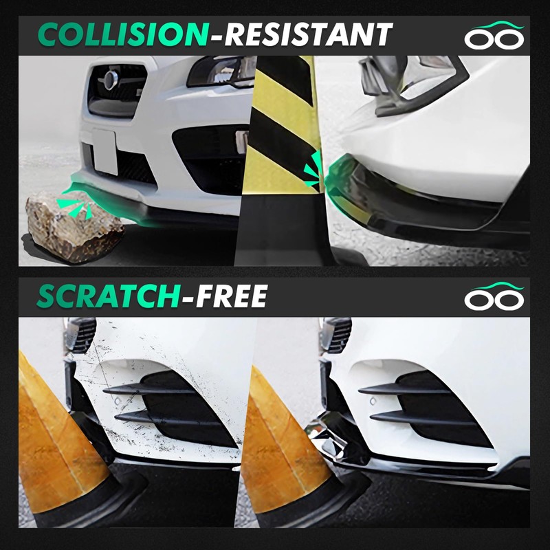 SCITOO Glossy Black Front Bumper Lip Fits for 2019-2021 for