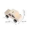 Abaodam 2PCS Unfinished Wooden Car Shaped Coin Bank DIY Craft