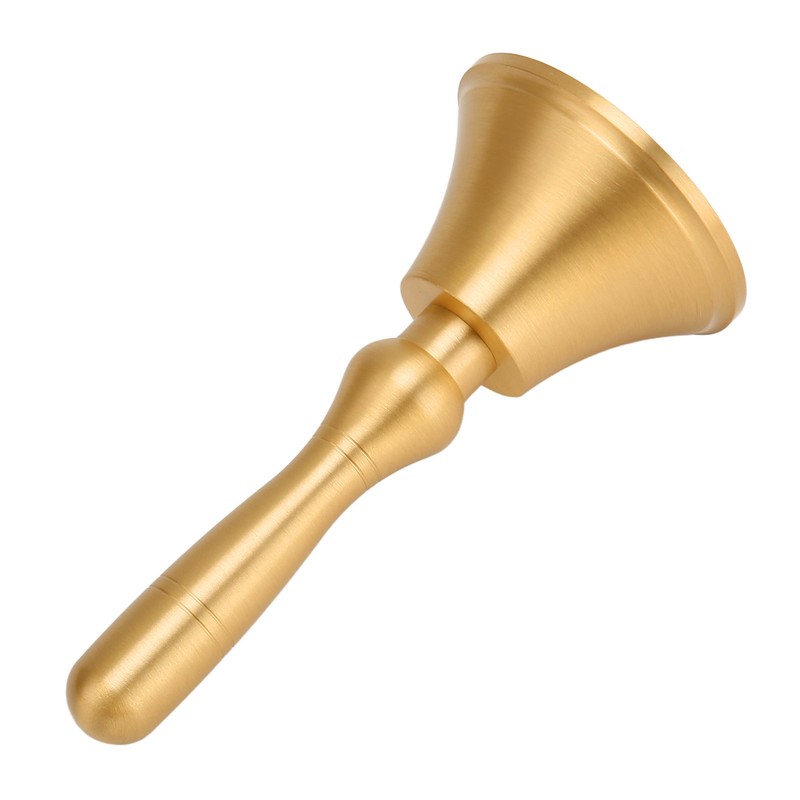 Hand Call Bell Easy Cleaning Portable Brass Material 13x6.5cm Decorative