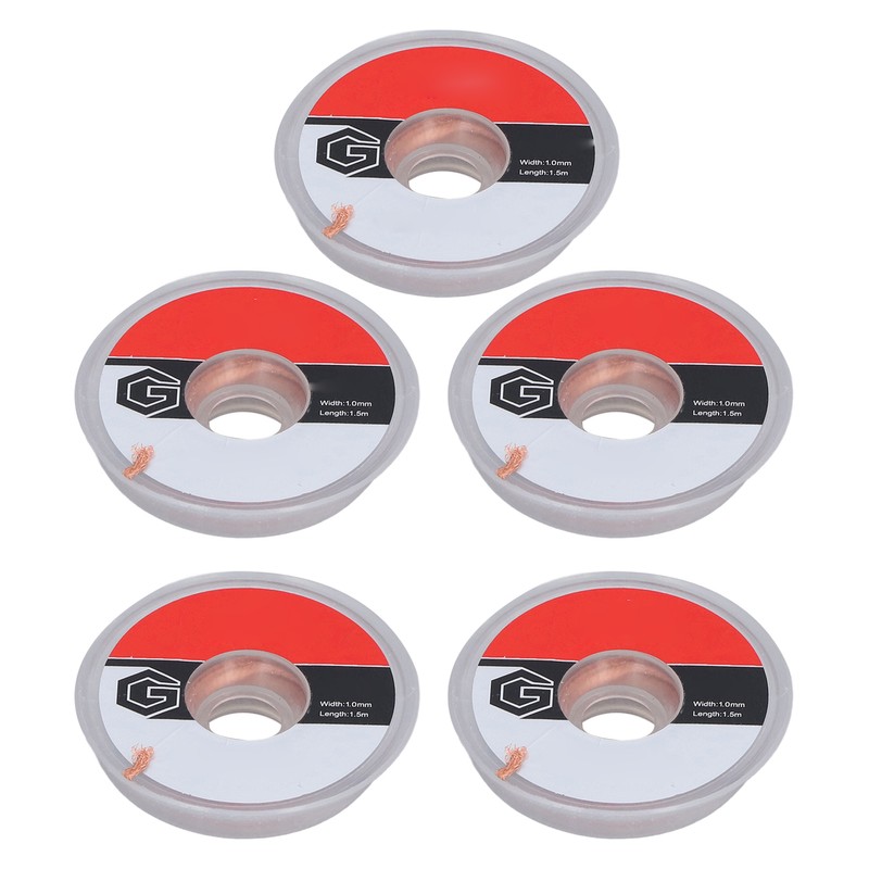 5Pcs TGK‑1015 Solder Wick Oxidation Resistant Professional Desoldering Wick for