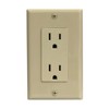 RiteAV 15A Electrical Duplex Receptacle Wall Outlet Plate 1 Gang