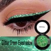 Single Green Eyeshadow, Glitter Chrome Colourful Eye Shadow Instant Color,