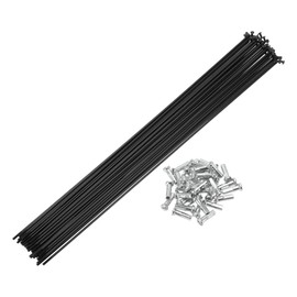 Motoforti Universal Bicycle Spokes Bike Wheel Spokes 14G 301mm Length Carbon Steel Black 1 Set
