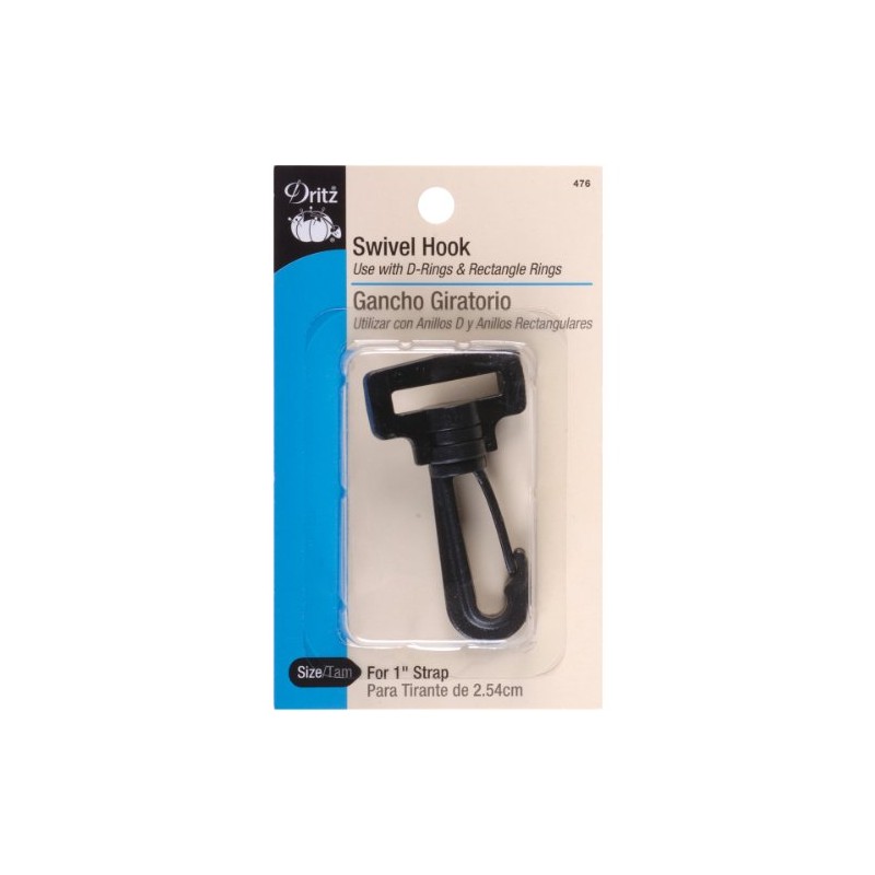 Dritz Swivel Hook for 1" Strap, 1 Count, Black